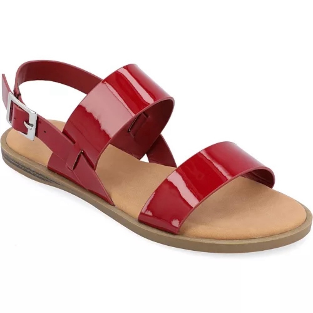 NWT Journee Collection
Women's Lavine Double Strap Flat Sandals